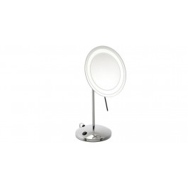 Miroir BEAUTY rond grossissant (x3) pliant debrochable lumière froide LED