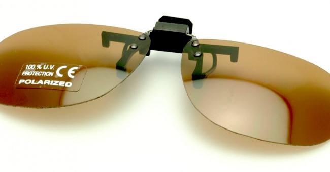 Sur lunettes clip solaires polarisantes economiques Brun