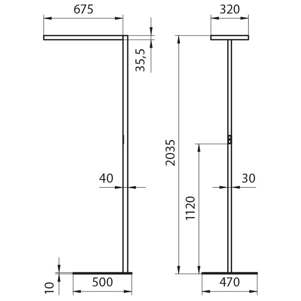 Waldmann LAVIGO Twin-T - lampadaire LED