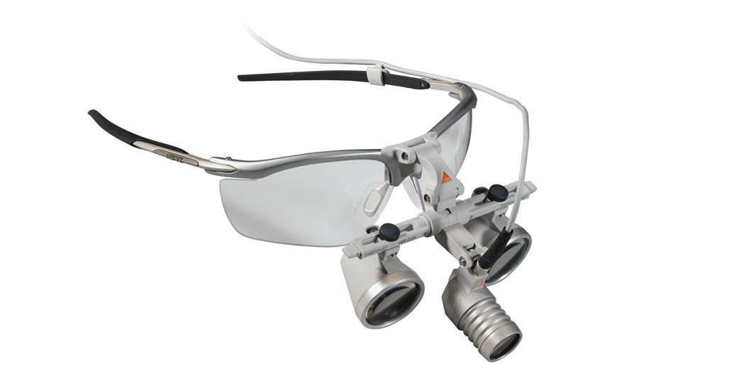 Malette loupes binoculaires HR 2,5x support pivotant i-View avec LED LoupeLight i-View