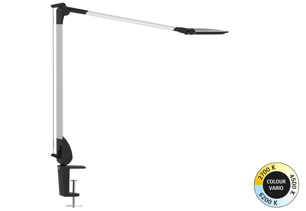 Lampe de bureau LED sur pince Oxford réglable Température et Intensité