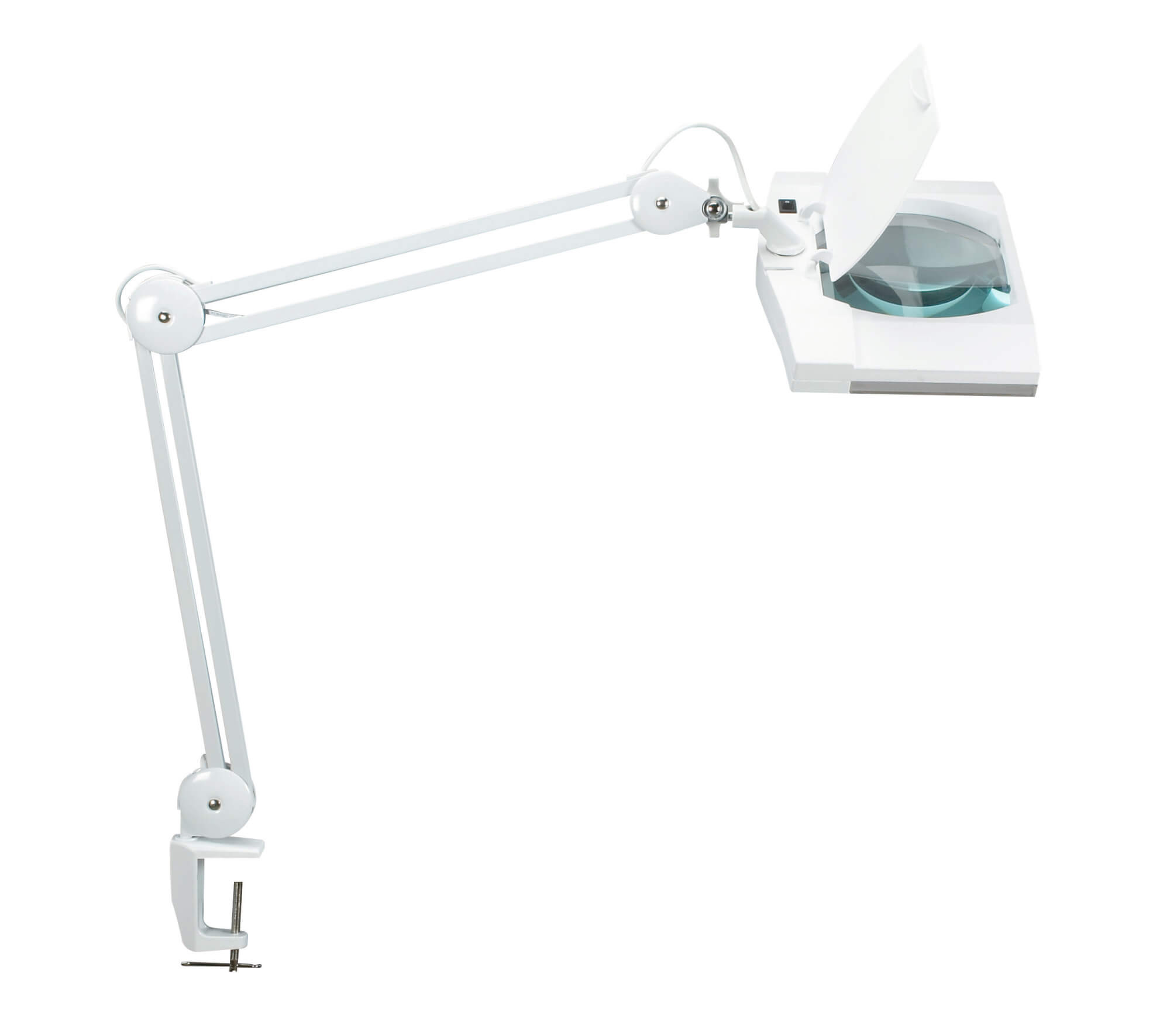 Lampe loupe LED Pro blanche avec pince