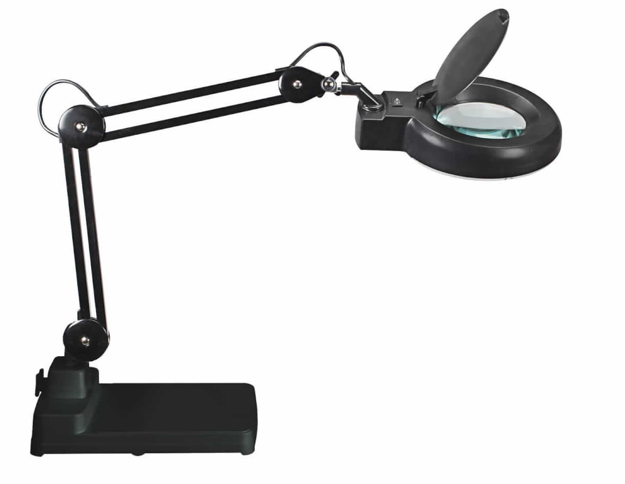 Lampe Loupe avec Siècle des Lumières Led - Lampe Loupe de Table - Zwart -  Accessoire