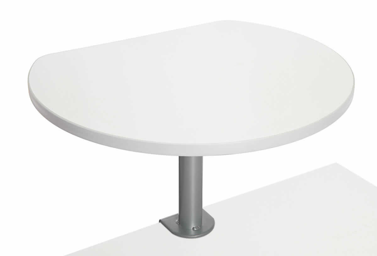 Table haute sur pince finition Blanc