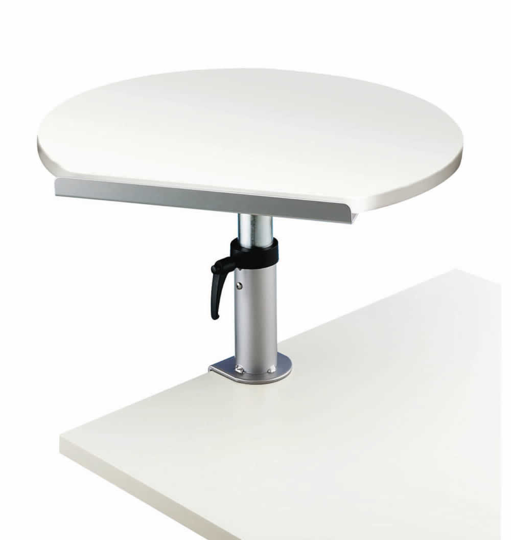 Table ergonomique Blanc sur pince