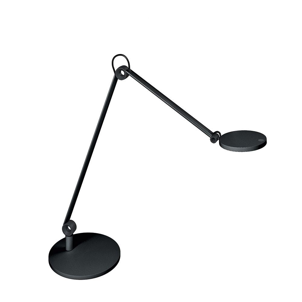 Lampe LED sur socle Waldmann PARA.MI double bras noir rond réglable