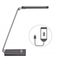 Lampe de bureau LED sur pied Bristol réglable et prise USB