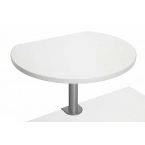 Table haute sur pince finition Blanc