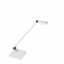 Lampe LED sur socle Waldmann PARA.MI simple bras blanc rectangulaire réglable