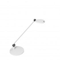 Lampe LED sur socle Waldmann PARA.MI simple bras blanc rond réglable