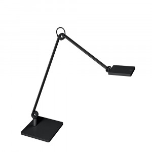 Lampe LED sur socle Waldmann PARA.MI double bras noir rectangulaire réglable